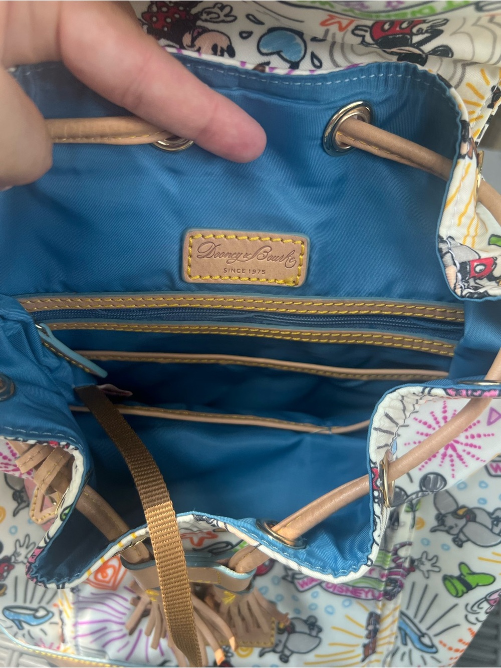 Dooney & Bourke Disney Sketch Drawstring Backpack Small - Picture 16 of 16
